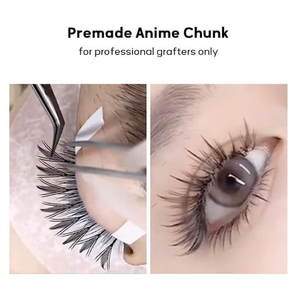 Vorgefertigte Wimpernextensions 120 Fächer – Wings Lash Schwarz