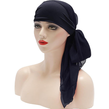 Damen Turban Kopftuch Navy - Bequeme Kopfbedeckung