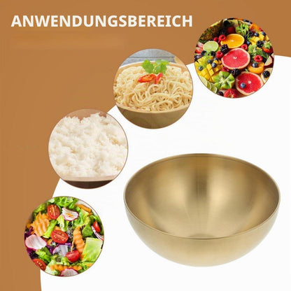 Reisschüsseln Edelstahl Gold Koreanisch 3er Set 15-25cm