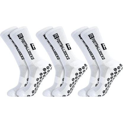Fußballsocken mit Anti-Rutsch-Grip für Damen & Herren, 3 Paar