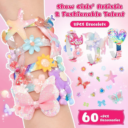 DIY Glitzerarmband-Bastelset für Mädchen ab 6 Jahren