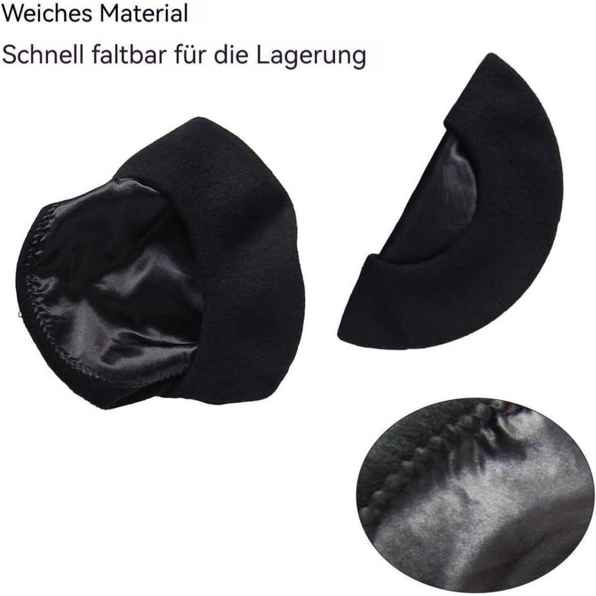 Französische Wolle Beret Damen - Klassischer Malerhut Schwarz