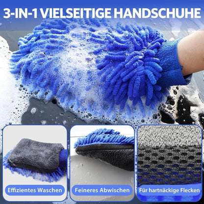 10-tlg. Autopflege Set – Mikrofasertücher & Detailbürsten