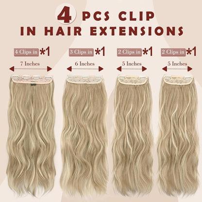 Lange gewellte Haarverlängerung – Schmutziges Blond 50cm