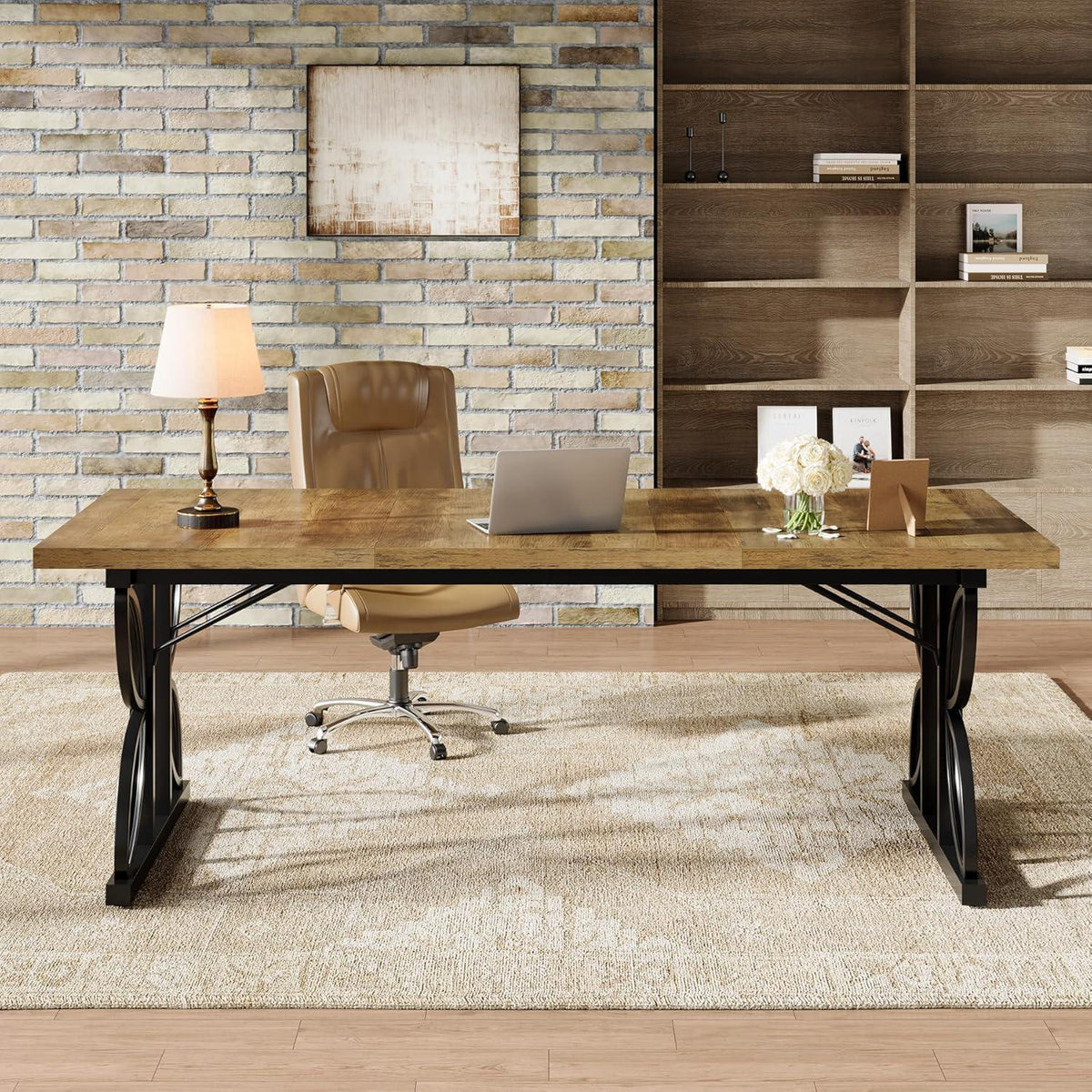 Großer Schreibtisch 180x80cm – Industrie Design für Büro & Home