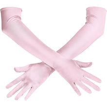 Lange Satin Handschuhe 20er Jahre Rosa – Oper, Hochzeit, Halloween