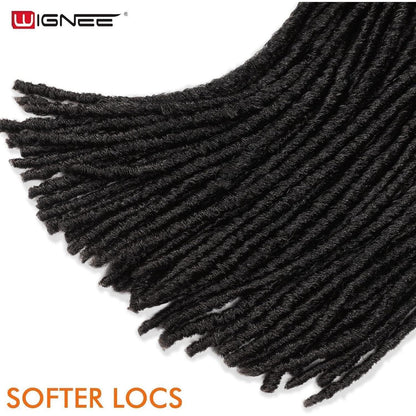 Kurze Dreadlock Perücke Natural Black - 35cm Geflochtene Faux Locs