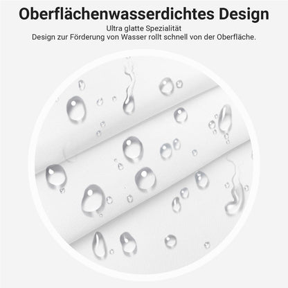 Duschvorhang-Set 180x170 cm Reinweiß mit 12 Haken