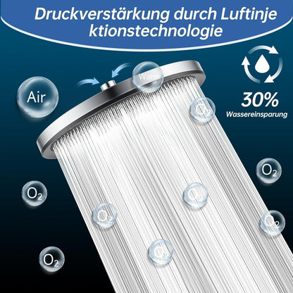 11 Zoll Regendusche Selbstreinigend Chrom Schwarz