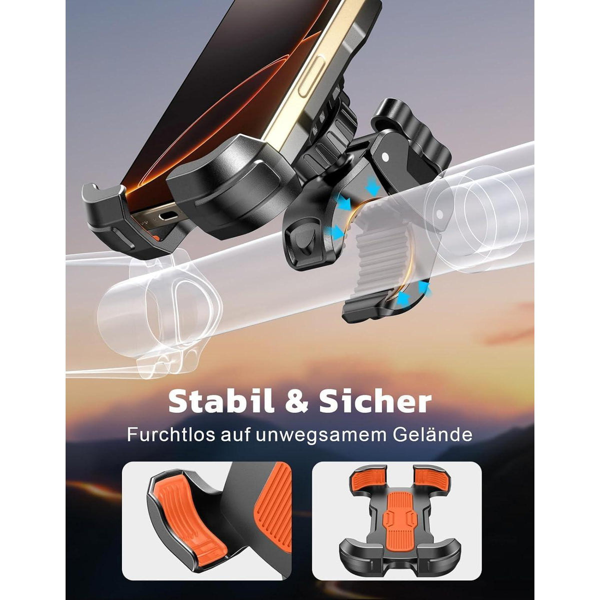 Fahrrad Handyhalterung 360° Drehbar & Schnellverschluss