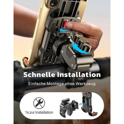Fahrrad Handyhalterung 360° Drehbar & Schnellverschluss