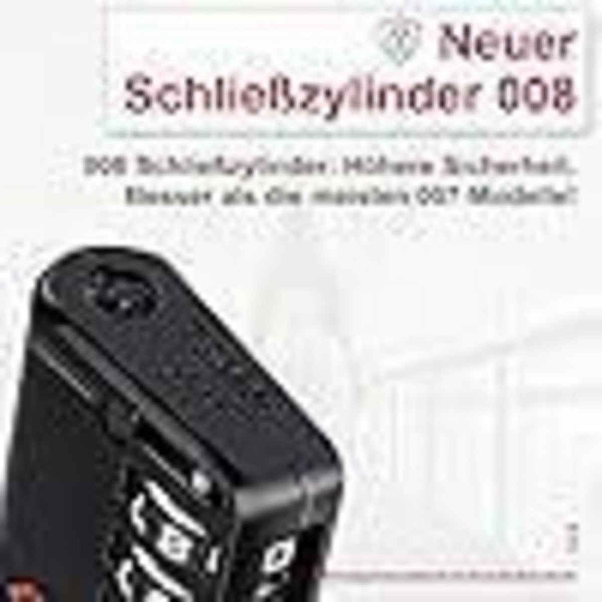 TSA Gepäckschloss 4-stellig, Schwarz mit Kabelschloss