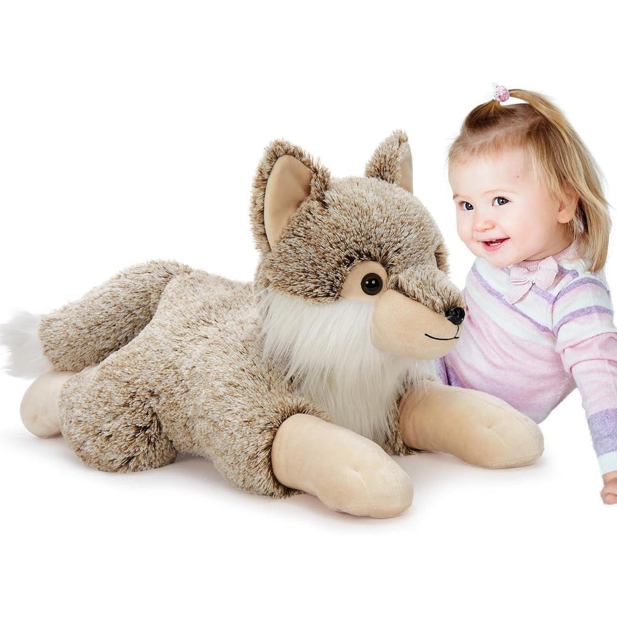 Riesiger Wolf Kuscheltier 77cm - Plüschtier Stofftier Geschenk