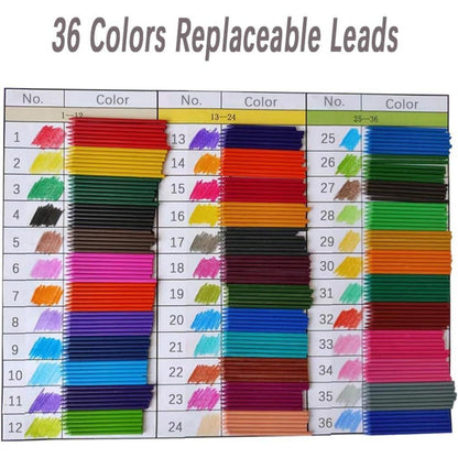 2mm Druckbleistift-Set | 36 Farben | Zum Zeichnen & Schreiben