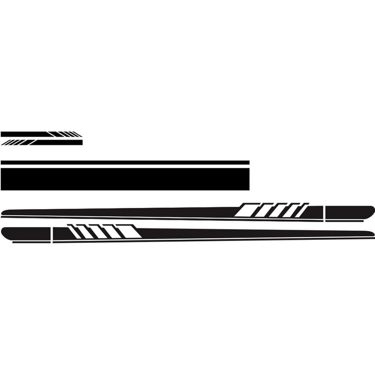 Racing Streifen Auto Aufkleber Set – 5 Stück Vinyl Dekoration