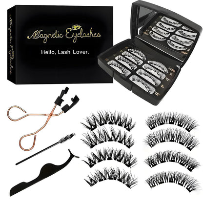 Magnetische Wimpern Set mit Zange & Applikator – 4 Stile