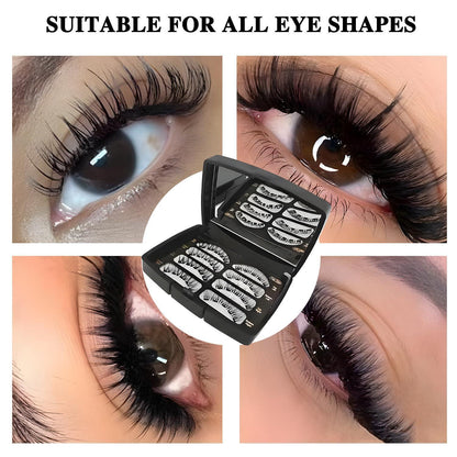 Magnetische Wimpern Set mit Zange & Applikator – 4 Stile