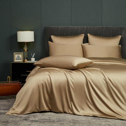 Bettwäsche-Set Bambus Khaki 220x240 cm + 2x 80x80 cm