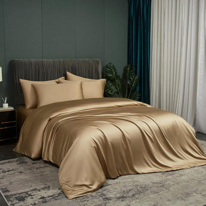 Bettwäsche-Set Bambus Khaki 220x240 cm + 2x 80x80 cm