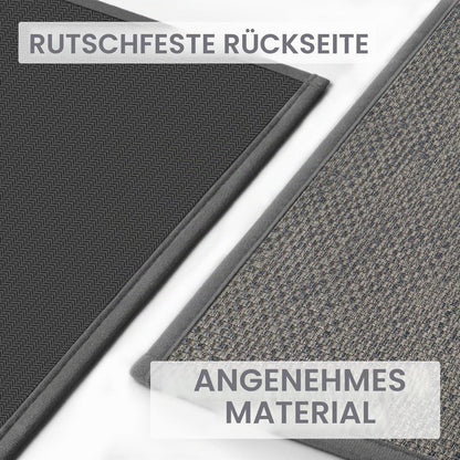 Fußmatte Innen 90x150 cm – Rutschfest & Waschbar, Hellgrau