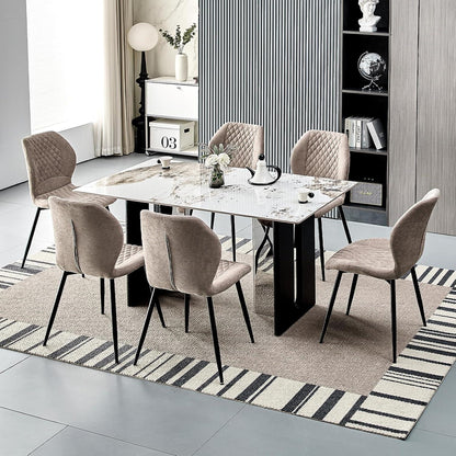 Gepolsterte Esszimmerstühle 4er Set – Braun, Modern & Komfortabel