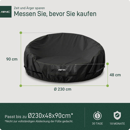 Sonneninsel Abdeckung Wasserdicht – Ø230x90/48cm