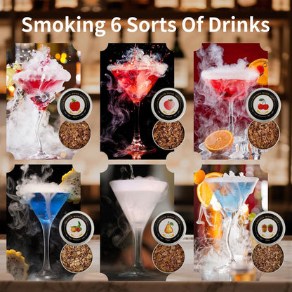 Cocktail Räucher Set mit Fackel & 8 Räucherholz-Aromen