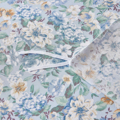 Blumenmuster Bettwäsche 135x200 Baumwolle Blau