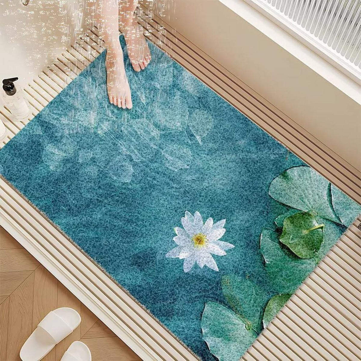 Rutschmatte Dusche 120x120 cm – Antirutsch, Modern & Ablaufloch