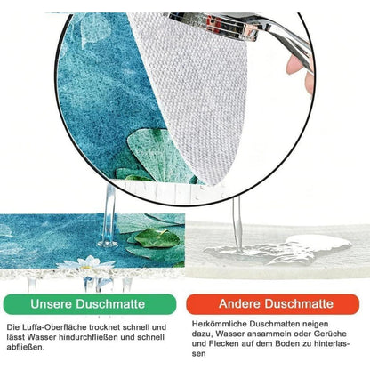 Rutschmatte Dusche 120x120 cm – Antirutsch, Modern & Ablaufloch