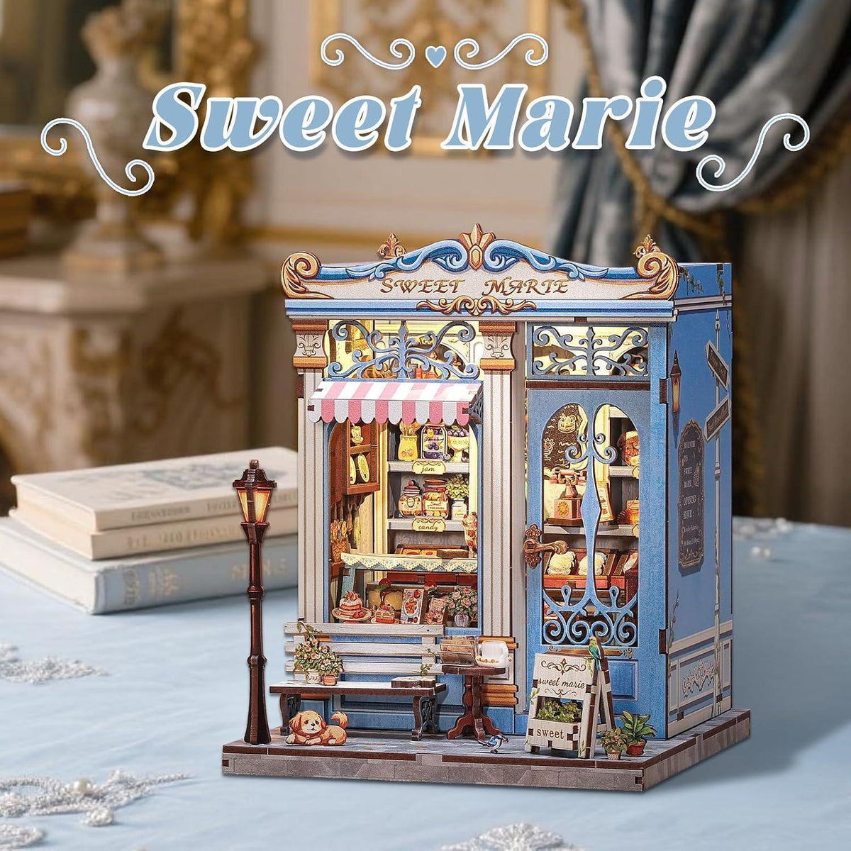 Puppenhaus Bausatz "Sweet Marie" – 3D Puzzle Buchregal Dekoration