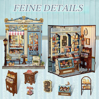 Puppenhaus Bausatz "Sweet Marie" – 3D Puzzle Buchregal Dekoration