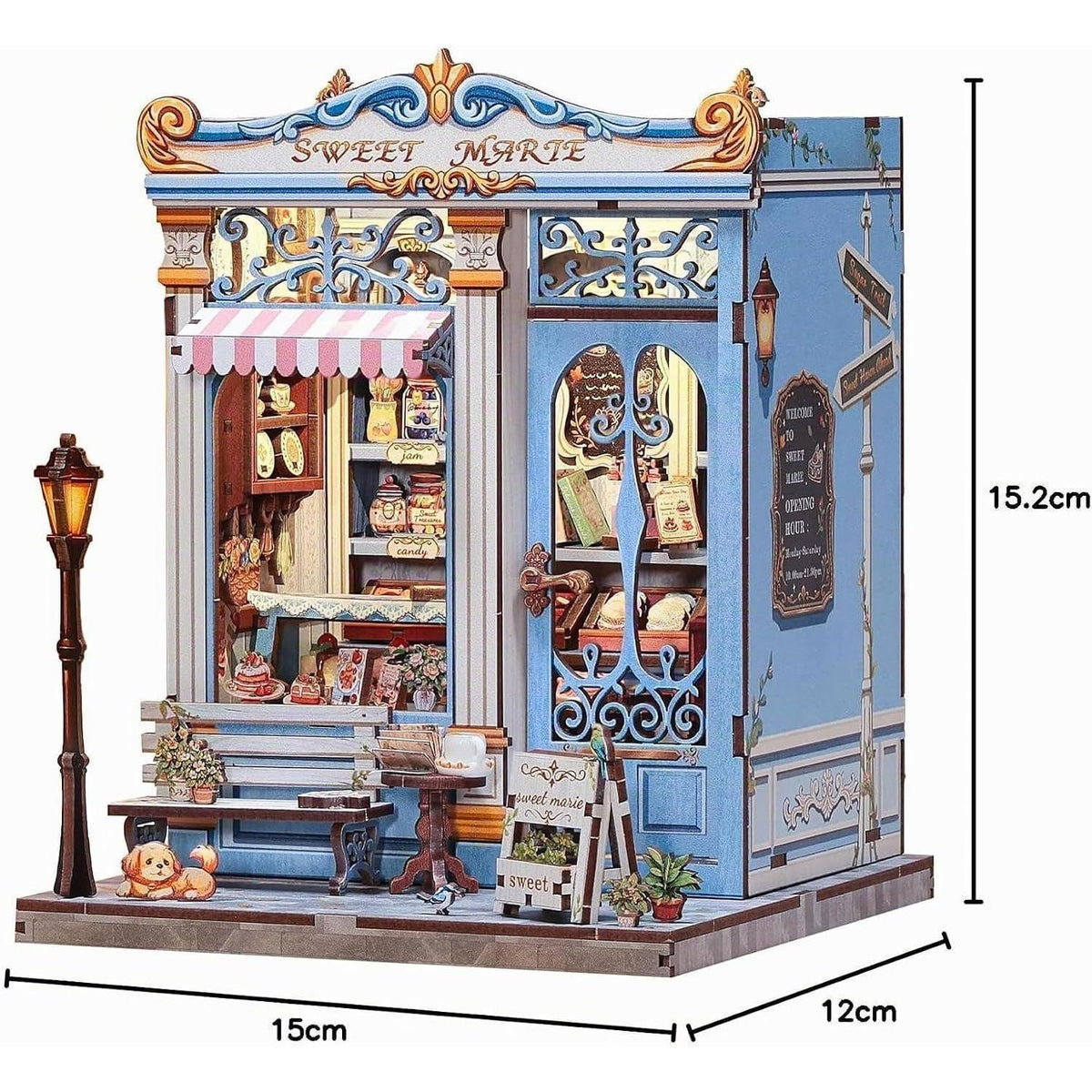 Puppenhaus Bausatz "Sweet Marie" – 3D Puzzle Buchregal Dekoration