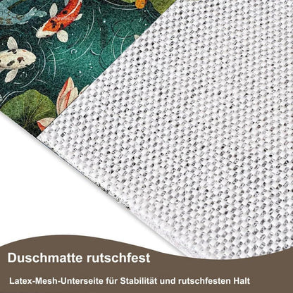 Rutschfeste Duschmatte 150x150 cm – Modernes Lotus-Muster