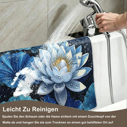 Rutschfeste Duschmatte 120x120 cm – Modernes Lotus-Muster