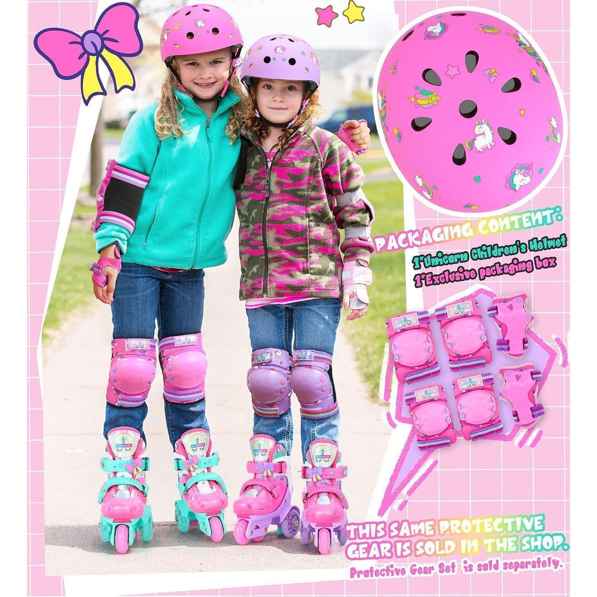 Einhorn Kinderhelm Fahrradhelm Rosa, 48-52 cm