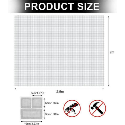 Fliegengitter Fenster 200x250cm – Schneidbar, UV-Beständig & Insektenschutz