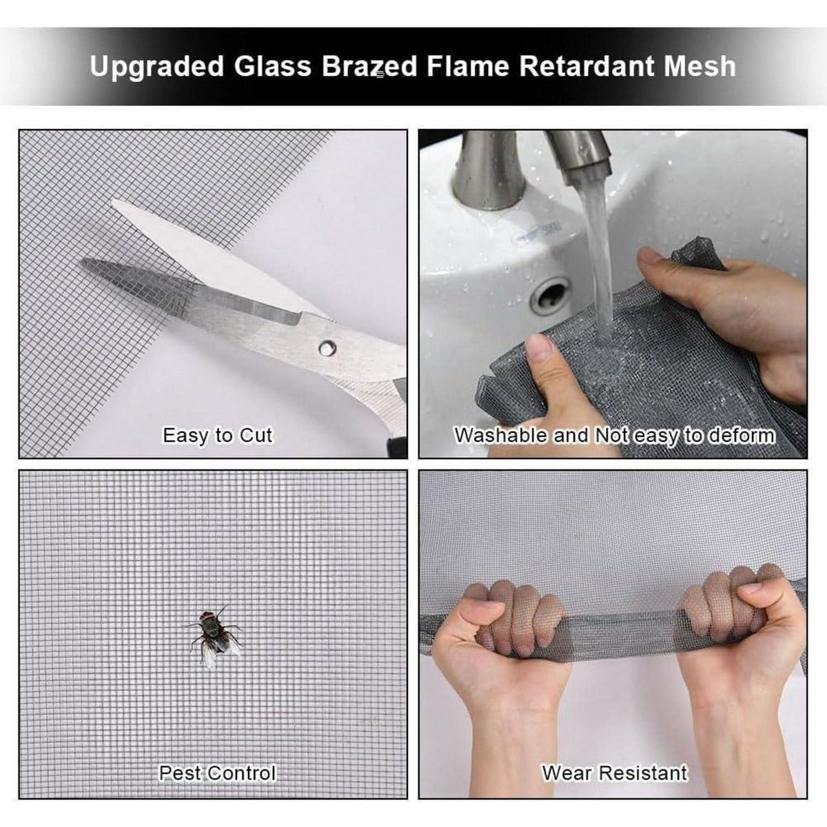 Fliegengitter Fenster 200x250cm – Schneidbar, UV-Beständig & Insektenschutz