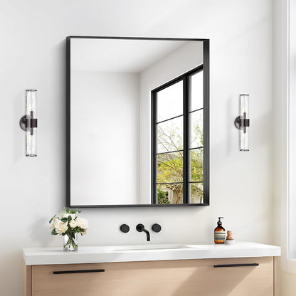 Schwarzer Wandspiegel 75x90 cm – Modern & Robust