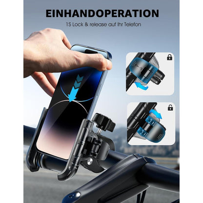 Motorrad Handyhalterung Universal 2025 Schnellspanner