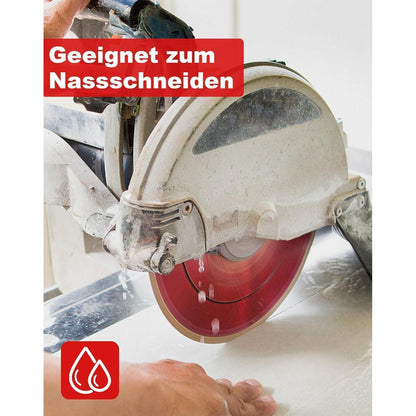 Diamanttrennscheibe 230mm für Stein & Beton, Nassschnitt