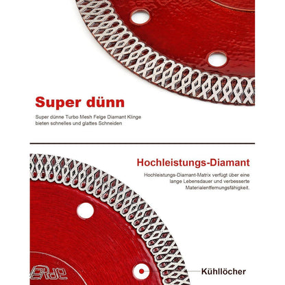 Diamant-Trennscheibe 125mm extra dünn für Fliesen, Granit, Marmor