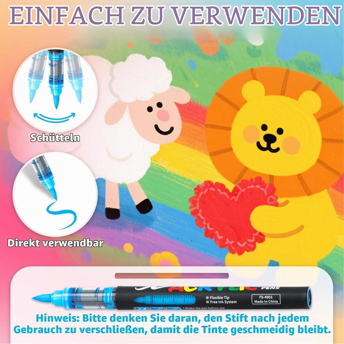120 Acrylmarker Set für Steine, Glas & Co. – Vielseitig & Kreativ