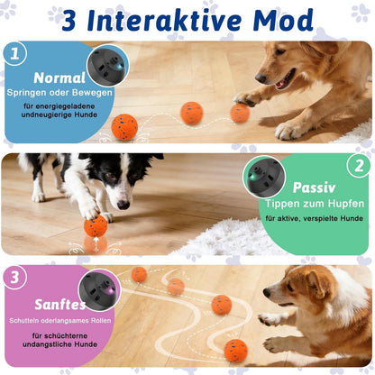 Interaktiver Hundeball mit 3 Modi – Intelligenzspielzeug für Hunde
