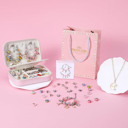Schmuck Bastelset Mädchen 133 Teile mit Schmuckkästchen