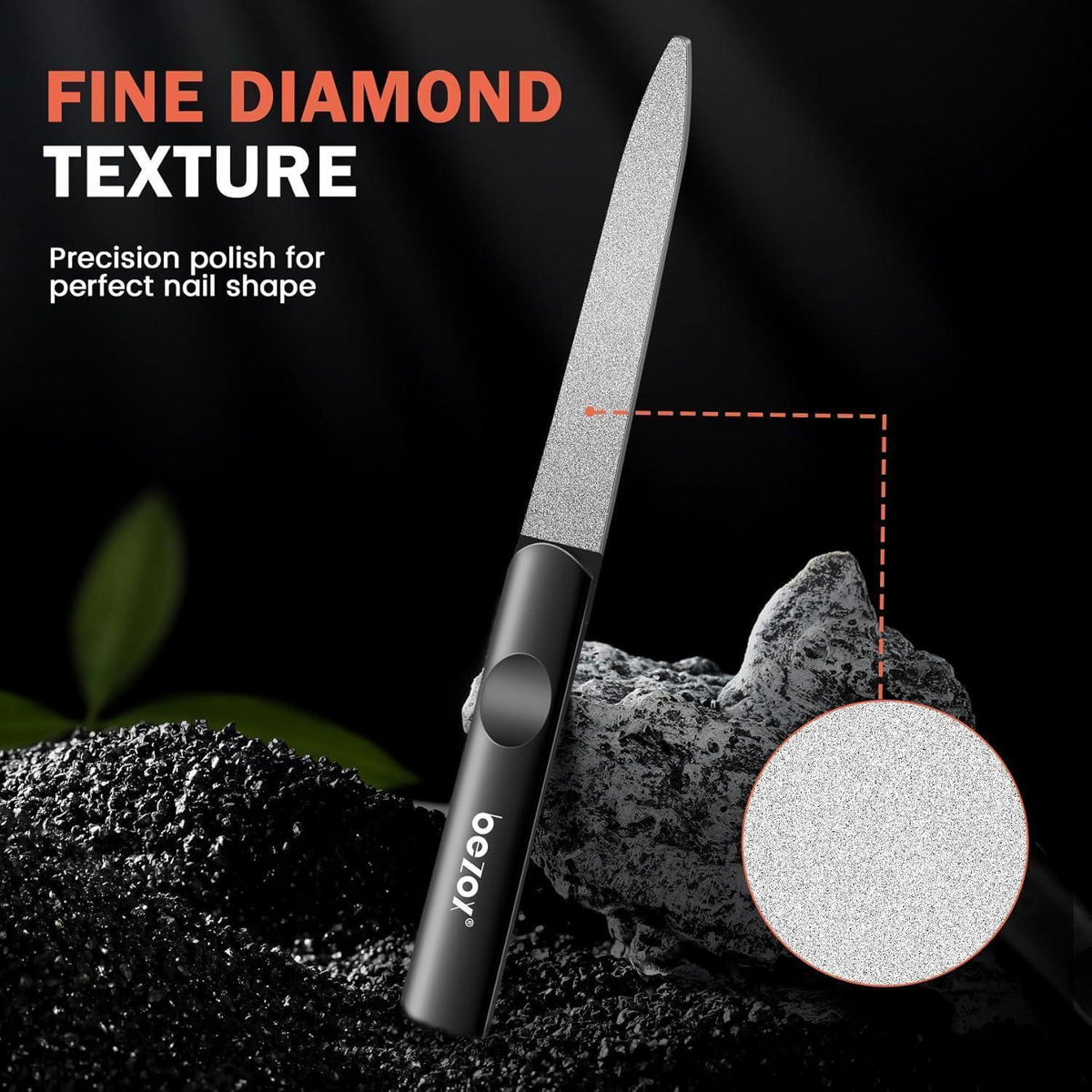 Nagelfeilen-Set Edelstahl doppelseitig Diamant-Staub 2 Stück