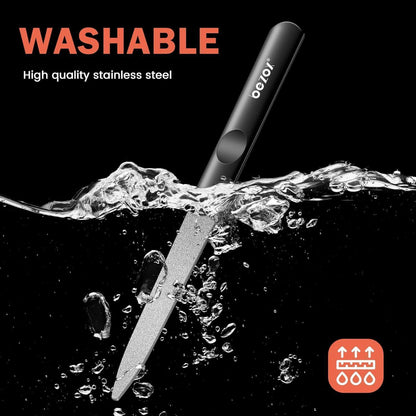 Nagelfeilen-Set Edelstahl doppelseitig Diamant-Staub 2 Stück