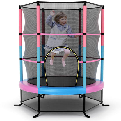 GYMAX Gartentrampolin 165 cm mit Sicherheitsnetz