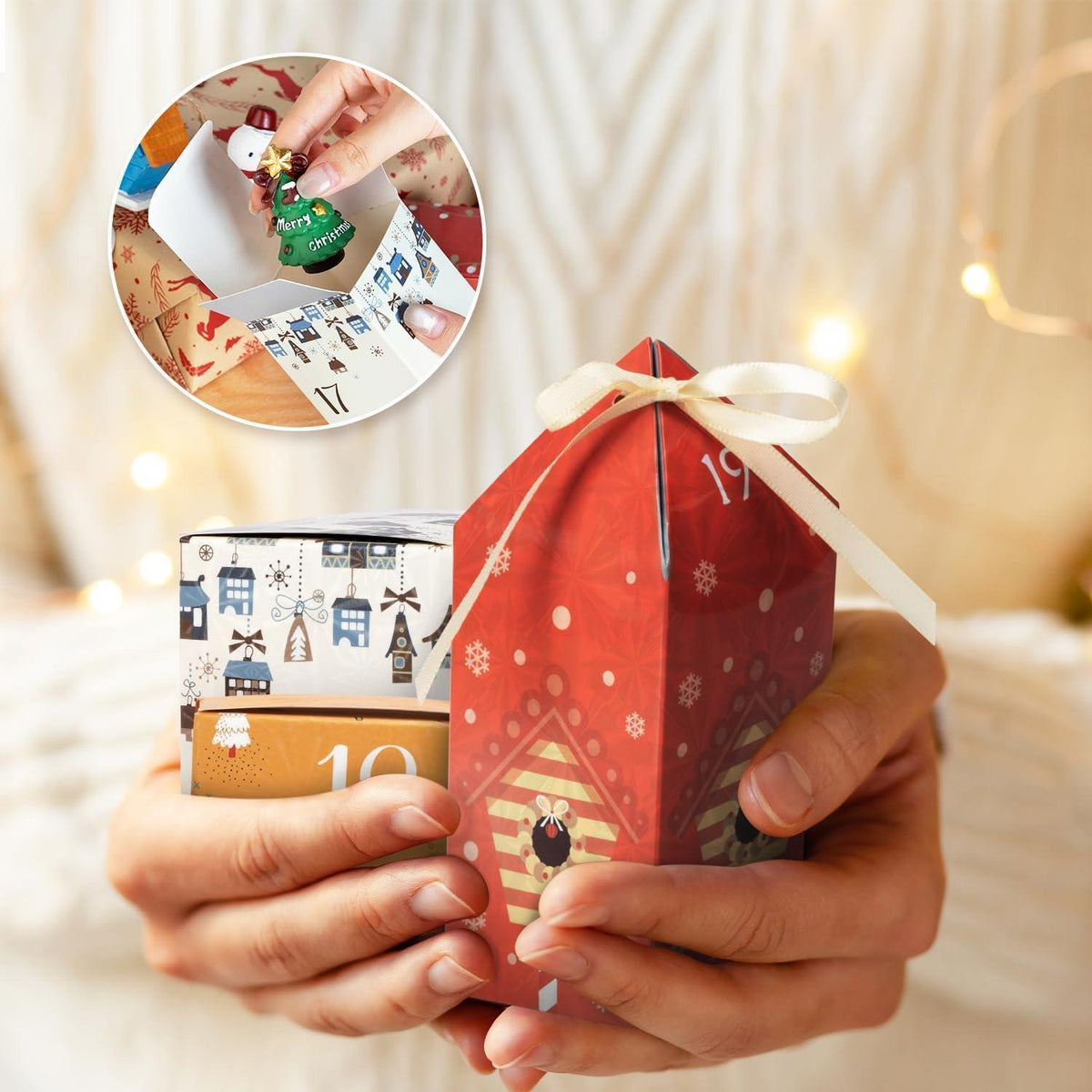 Adventskalender zum Befüllen 25 Häuser DIY Weihnachtskalender 2026
