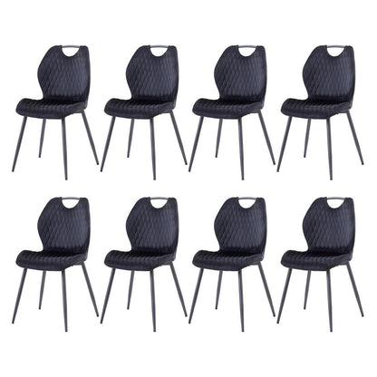 Esszimmerstühle Set 8 – Modern, Bequem & Robust Schwarz